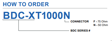 BDC-XT1000訂購信息