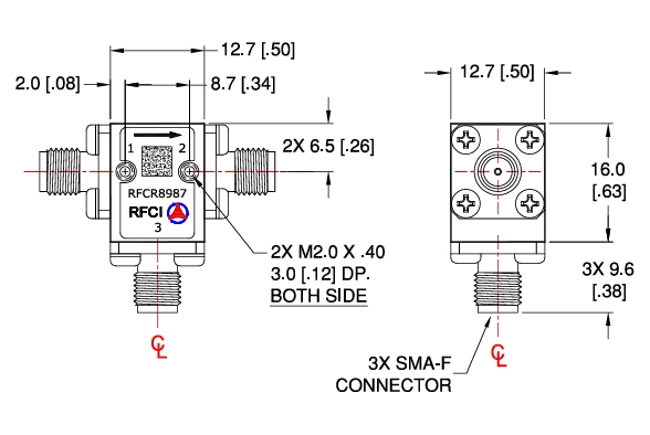 RFCR8990高性能射頻同軸隔離器