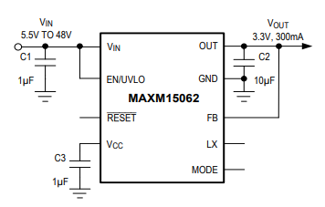 MAXM15062降壓型DC-DC電源模塊